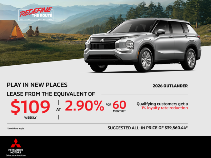 Get the 2026 Mitsubishi Outlander
