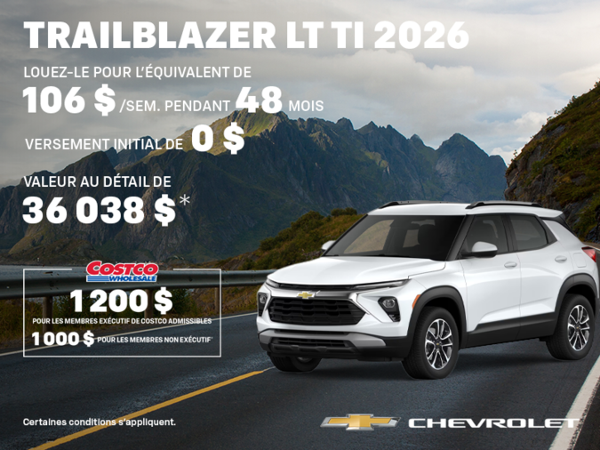 Le Chevrolet Trailblazer LT TI 2026
