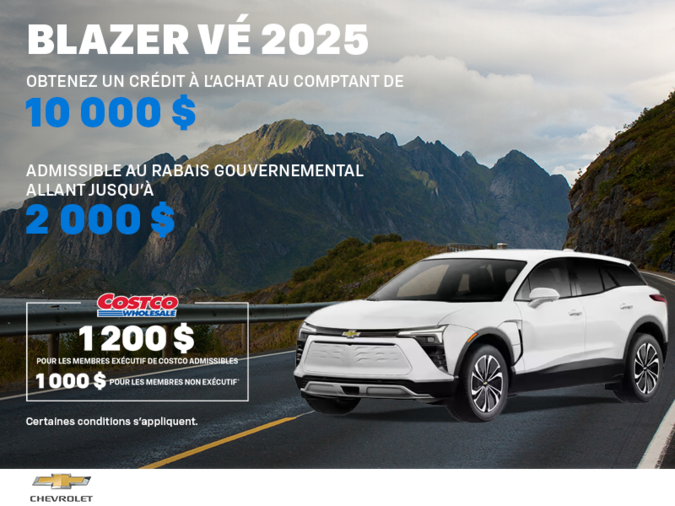 Procurez-vous le Chevrolet Blazer VÉ 2025