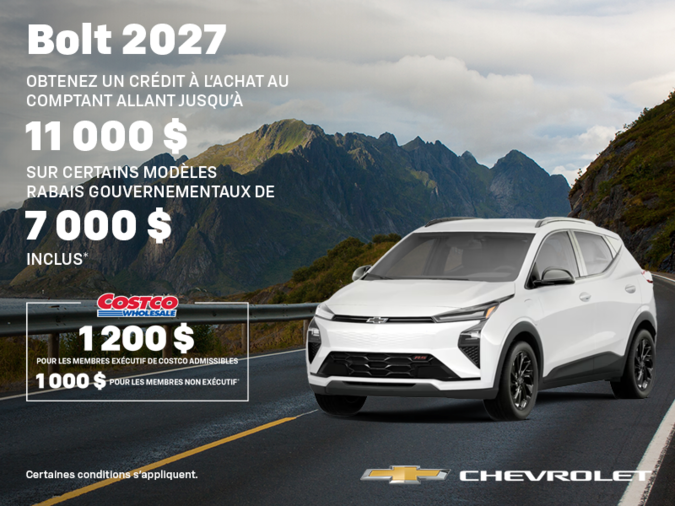 Procurez-vous le Chevrolet Bolt 2027