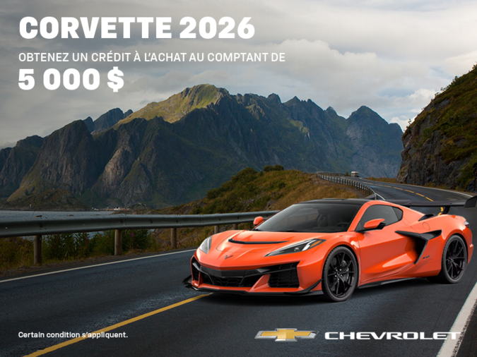 Procurez-vous le Chevrolet Corvette 2026