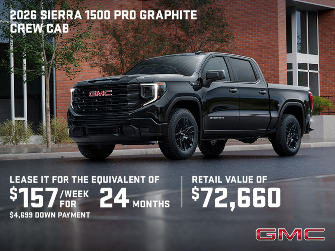 The 2026 GMC Sierra 1500 Pro Graphite Crew Cab