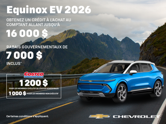 Procurez-vous le Chevrolet Equinox VÉ 2026