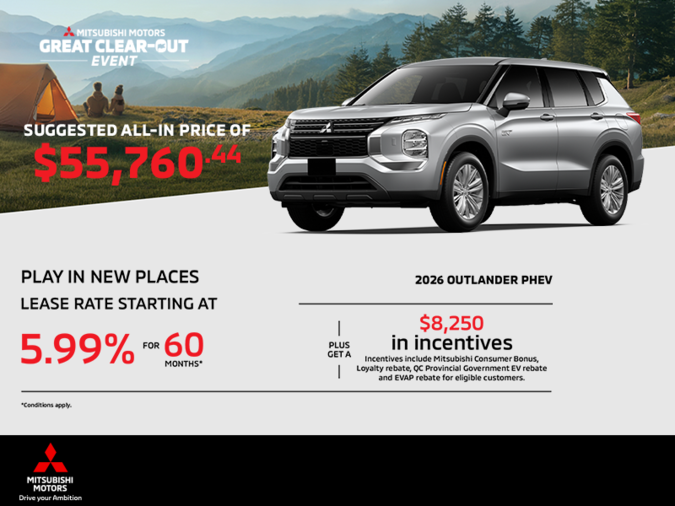 2026 Mitsubishi Outlander PHEV