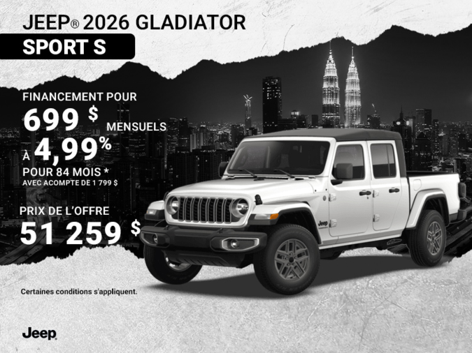 Conduisez un Jeep Gladiator 2026!