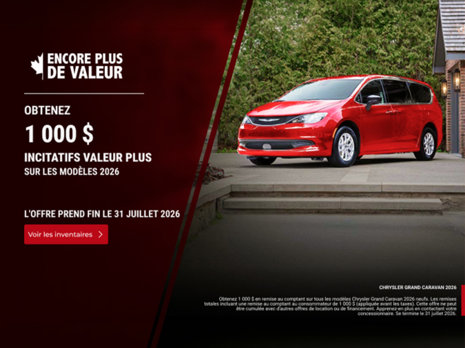 L'événement mensuel de Chrysler