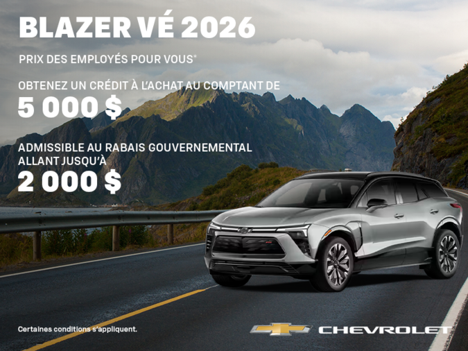 Procurez-vous le Chevrolet Blazer VÉ 2026