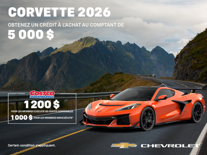 Procurez-vous le Chevrolet Corvette 2026