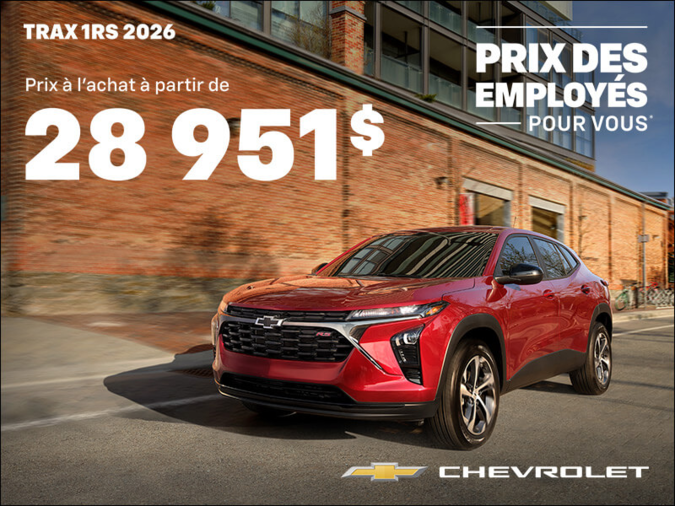 Le Chevrolet Trax 2RS 2026