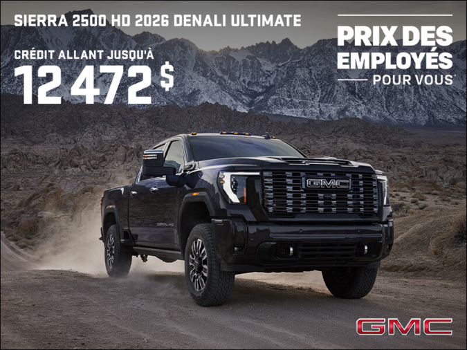 Le GMC  Sierra 2500 HD Denali Ultimate 2026