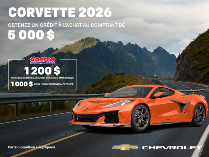 Procurez-vous le Chevrolet Corvette 2026