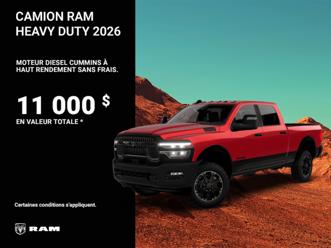 Procurez-vous le RAM Heavy Duty 2026