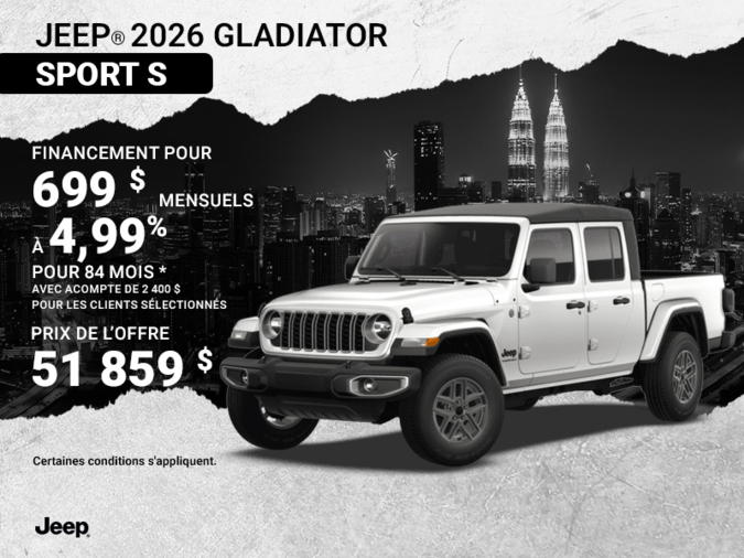 Conduisez un Jeep Gladiator 2026!