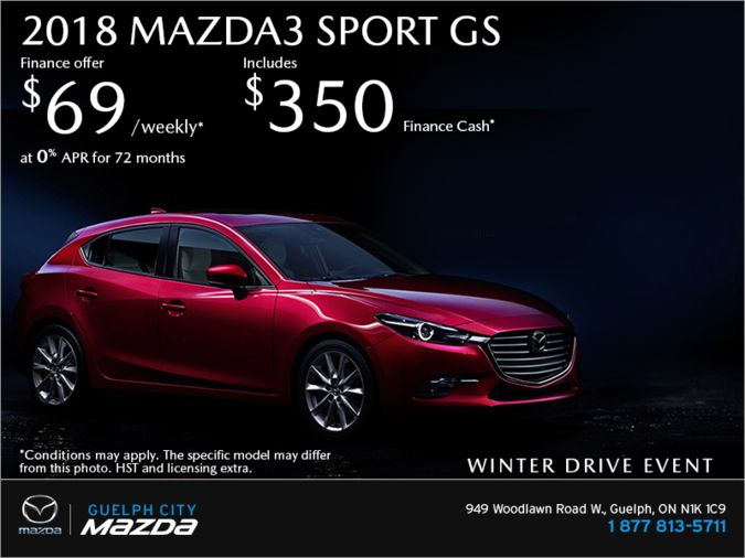 Guelph City Mazda - Get the 2018 Mazda3 Sport Today!