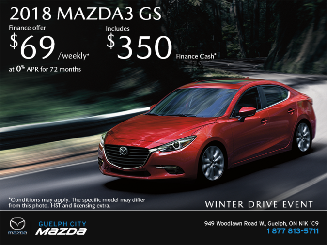 Guelph City Mazda - Get the 2018 Mazda3 Today!
