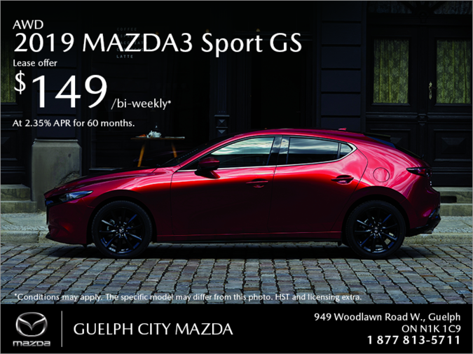 Guelph City Mazda - Get the 2019 Mazda3 Sport Today!