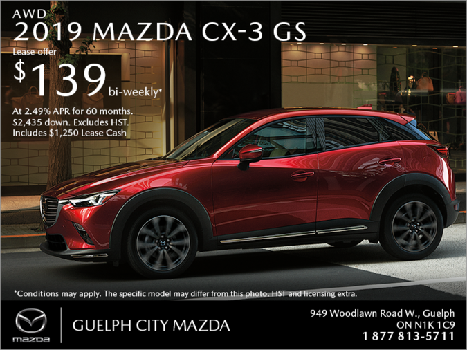 Guelph City Mazda - Get the 2019 Mazda CX-3 Today!
