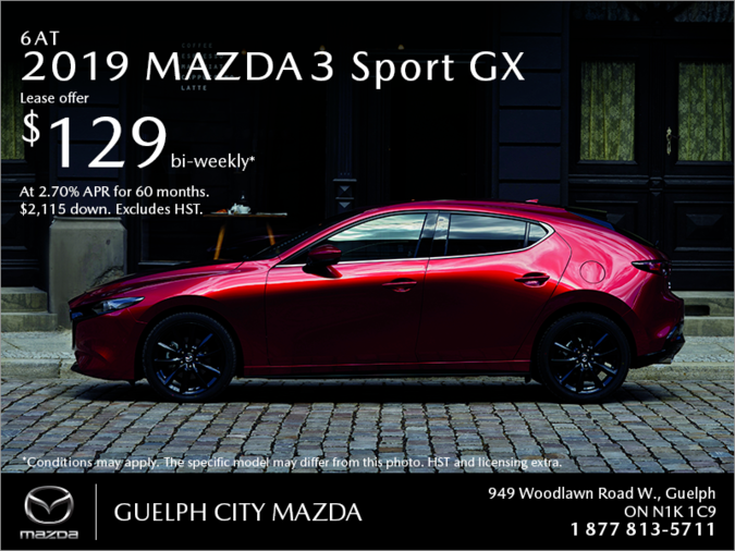 Guelph City Mazda - Get the 2019 Mazda3 Sport Today!