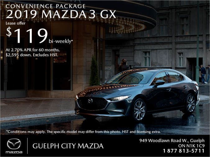 Guelph City Mazda - Get the 2019 Mazda3 Today!