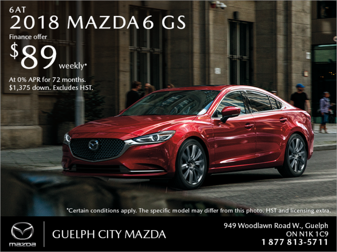 Guelph City Mazda - Get the 2018 Mazda6 Today!