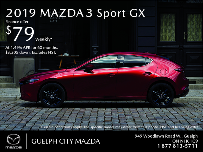 Guelph City Mazda - Get the 2019 Mazda3 Sport Today!