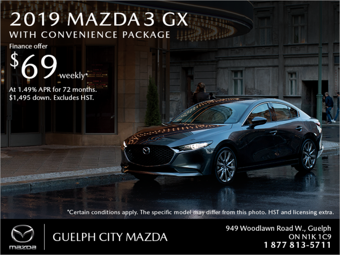 Guelph City Mazda - Get the 2019 Mazda3 Today!