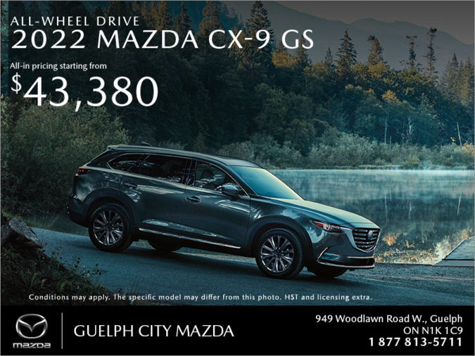 Guelph City Mazda - Get the 2022 Mazda CX-9 today!