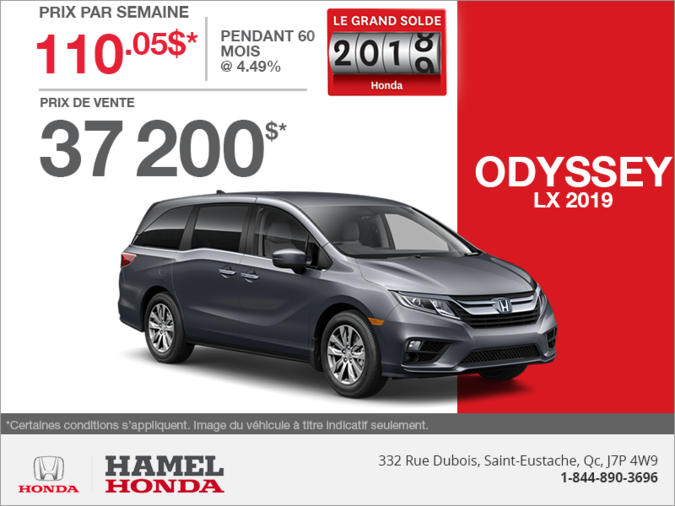 Louez la Honda Odyssey 2019!