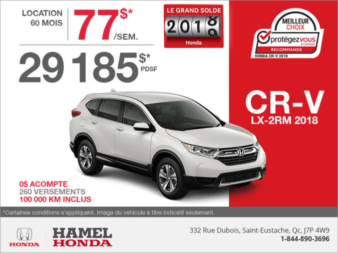 Louez le Honda CR-V 2018!