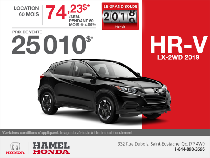 Louez le Honda HR-V 2019!