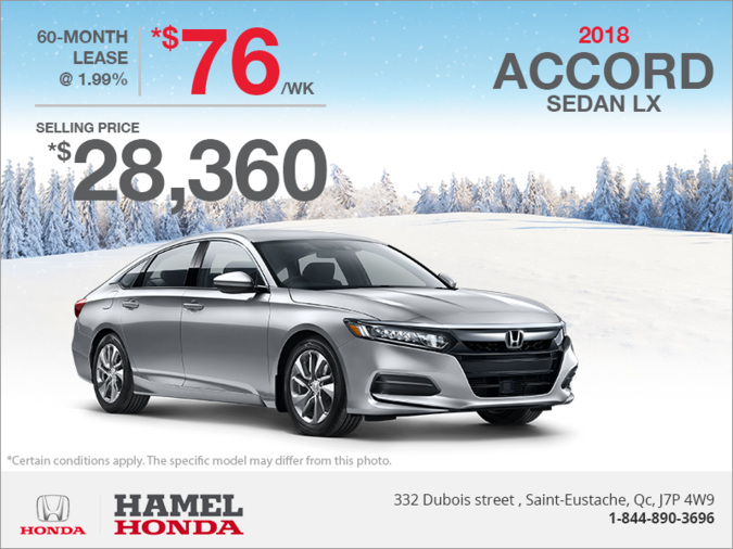 Lease the 2018 Honda Accord Sedan!