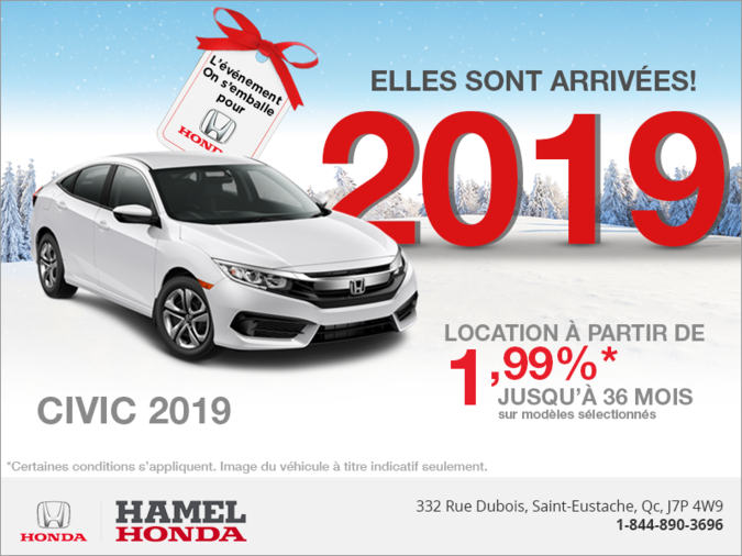 Louez la Honda Civic 2019!
