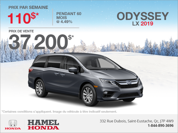 Louez la Honda Odyssey 2019!