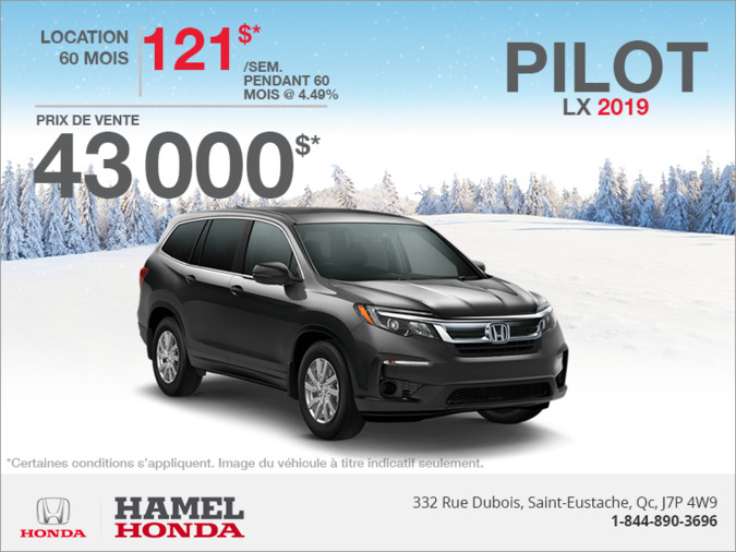 Louez le Honda Pilot 2019!
