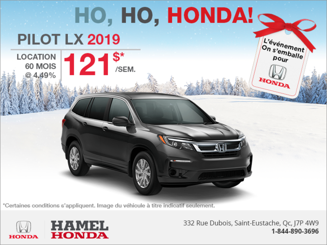 Louez le Honda Pilot 2019!