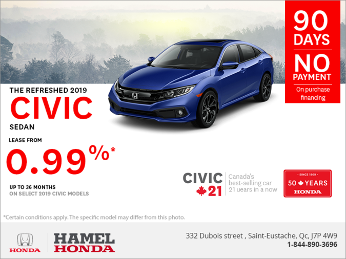 Lease the 2019 Honda Civic!