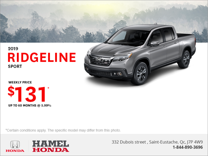Lease the 2019 Honda Ridgeline!