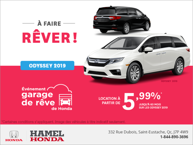 Louez la Honda Odyssey 2019!