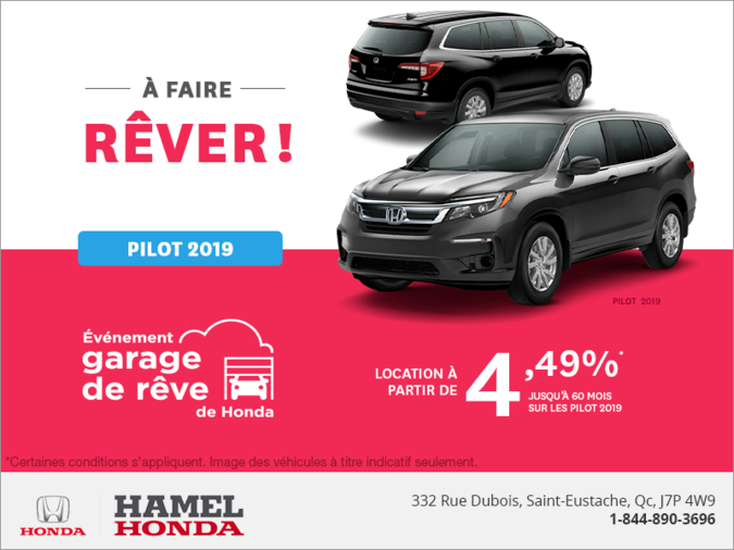 Louez le Honda Pilot 2019!