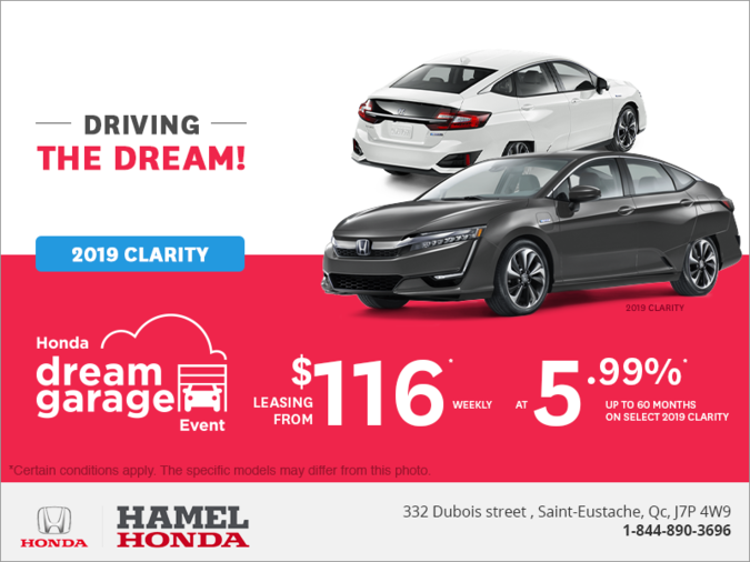 Lease the 2019 Honda Clarity!