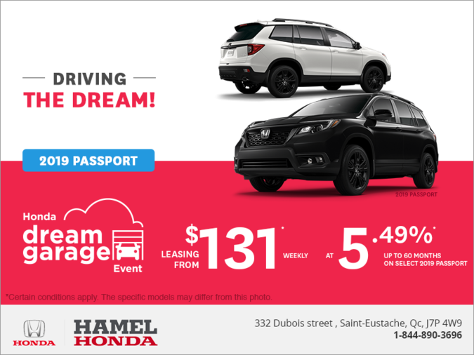 Lease the 2019 Honda Passport Sport!