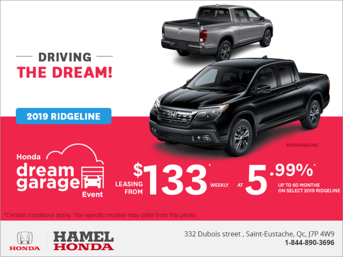 Lease the 2019 Honda Ridgeline!
