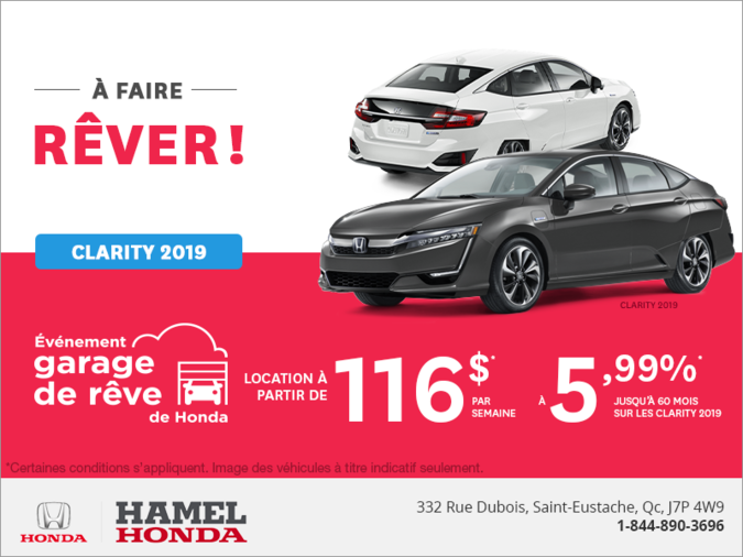 Louez la Honda Clarity 2019!