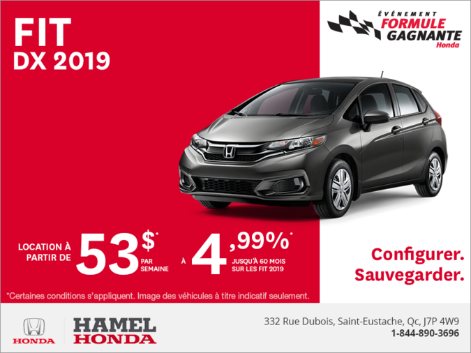 Louez la Honda Fit 2019!