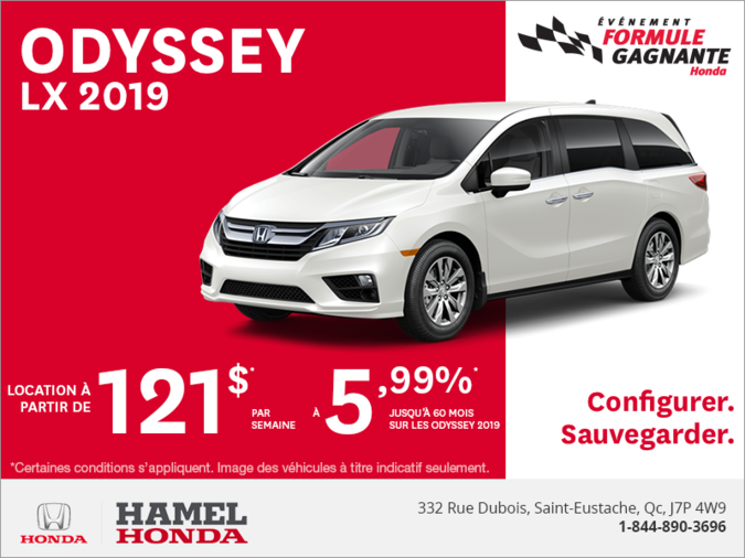 Louez la Honda Odyssey 2019!
