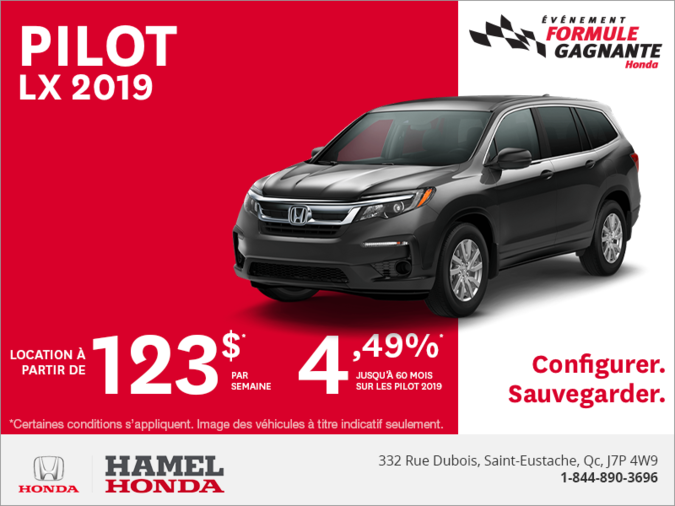 Louez le Honda Pilot 2019!