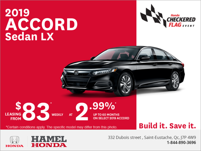 Lease the 2019 Honda Accord Sedan!