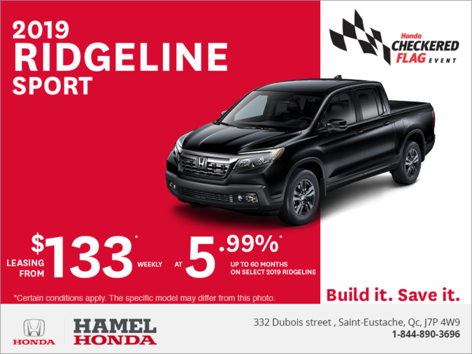 Lease the 2019 Honda Ridgeline!