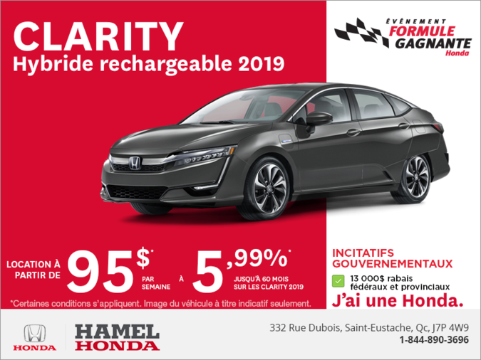Louez la Honda Clarity 2019!