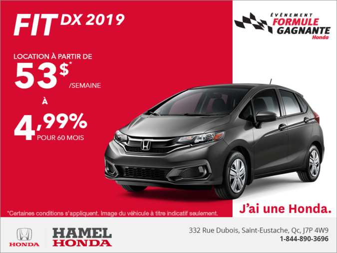 Louez la Honda Fit 2019!